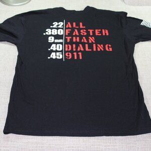 NWOT Shield Republic Black "All Faster Than 911" T-Shirt